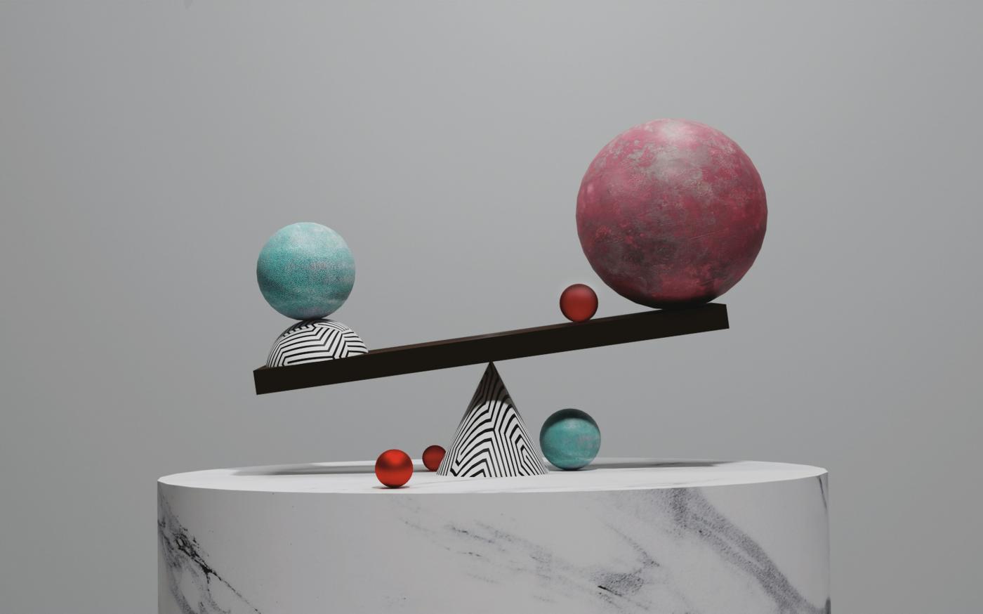 a sculpture with balls on top of it by Myles Bloomfield courtesy of Unsplash.