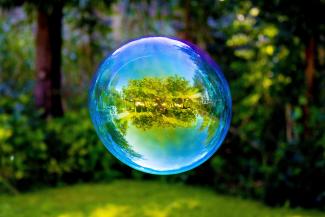 clear bubble in mid air during daytime by Rudolf-Peter Bakker courtesy of Unsplash.