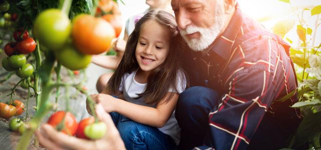 Retiree and Granddaughter